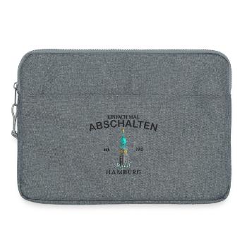 Hamburger Michel, Einfach abschalten, Zeichnung - Laptoptasche 15" - Grau meliert - Vorne