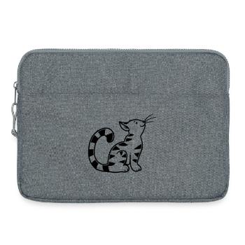 Cartoon Kitten - Laptop bag 15" - heather grey - Front
