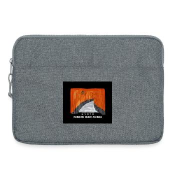 Kyoto, Red Torii, Fushimi Inari Taisha, Japon - Sacoche pour ordinateur portable 15 pouces - gris chiné - Devant