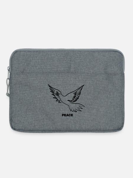 PEACE - Friedenstaube - Laptoptasche 15" - Grau meliert