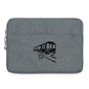 Graphique ferroviaire - Sacoche pour ordinateur portable 15 pouces - gris chiné - Devant