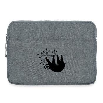 Tête de mort paresseux noir - Sacoche pour ordinateur portable 15 pouces - gris chiné - Devant