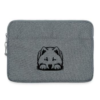 Samojede Kopf mit Pfoten - Laptoptasche 15" - Grau meliert - Vorne