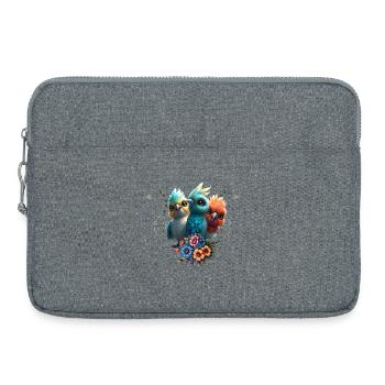 Die Happy Bird Gang - Laptoptasche 15" - Grau meliert - Vorne