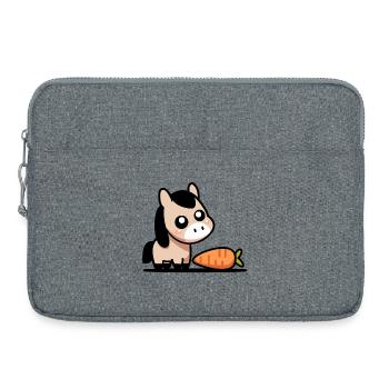 Cheval à la carotte - Sacoche pour ordinateur portable 15 pouces - gris chiné - Devant