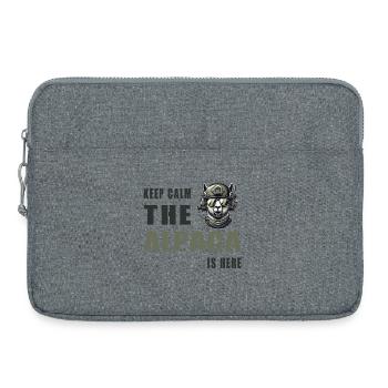 Tactical Alpaca – Stay Calm - Laptop bag 15" - heather grey - Front