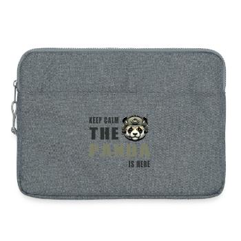 Tactical Panda – Keep Calm - Laptop bag 15" - heather grey - Front