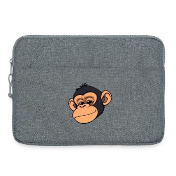 Monkey Chimpanzee - Laptop bag 15" - heather grey - Front