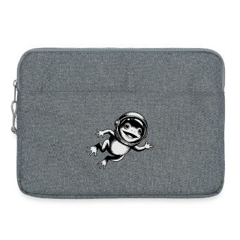 Frog in Space - Cool Astonomy Logo - Laptop bag 15" - heather grey - Front