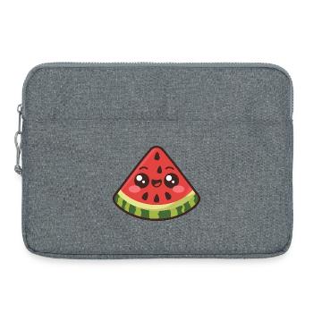 Mignonne tranche de pastèque - Sacoche pour ordinateur portable 15 pouces - gris chiné - Devant