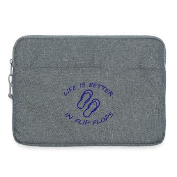 LIFE IS BETTER IN FLIP FLOPS - Laptoptasche 15" - Grau meliert - Vorne