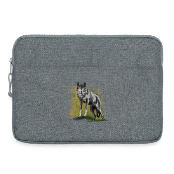 L’œil de loup et l’art de la nature - Sacoche pour ordinateur portable 15 pouces - gris chiné - Devant
