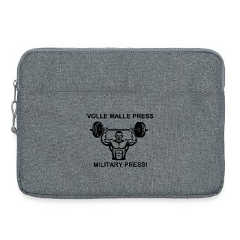 Weight training motivation - Laptop bag 15" - heather grey - Front