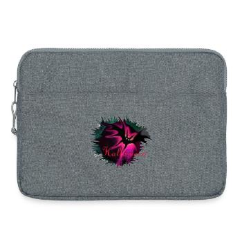 Halloween Nebula Splash Fledermaus Pink Nacht - Laptoptasche 15" - Grau meliert - Vorne