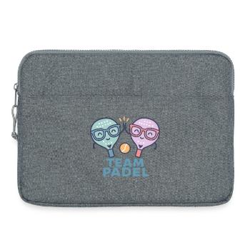 Duell Padel Freundliche Maskottchen Bunt - Laptoptasche 15" - Grau meliert - Vorne