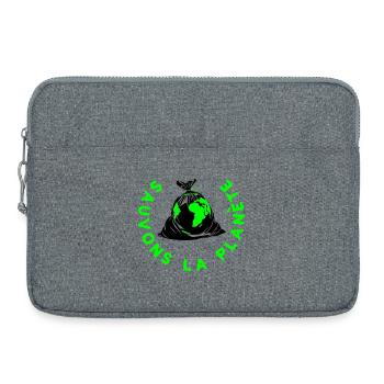 Rette den Planeten - Laptoptasche 15" - Grau meliert - Vorne
