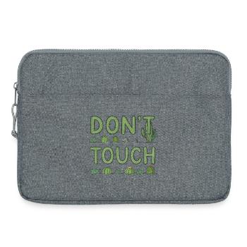 Do Not Touch — Green Cactus - Laptop bag 15" - heather grey - Front