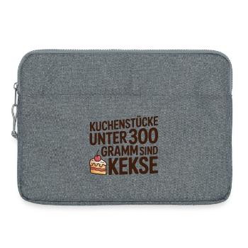 Les morceaux de gâteau de moins de 300 grammes de cookies sont plus drôles - Sacoche pour ordinateur portable 15 pouces - gris chiné - Devant