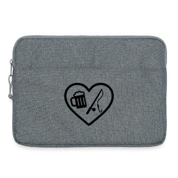 Heart Peach Beer - Laptoptasche 15" - Grau meliert - Vorne