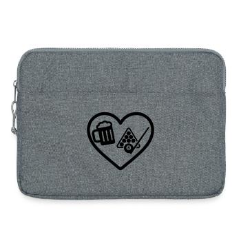 Bière de billard Heart - Sacoche pour ordinateur portable 15 pouces - gris chiné - Devant