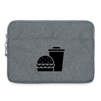 Restauration rapide, burgers, food trucks - Sacoche pour ordinateur portable 15 pouces - gris chiné - Devant