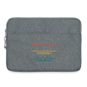 Herzschlag Variationen Druck - Laptoptasche 15" - Grau meliert - Vorne
