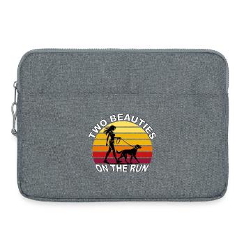 Deux beautés en fuite Dog Retro Design - Sacoche pour ordinateur portable 15 pouces - gris chiné - Devant