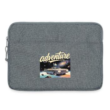 Aventure en voiture rétro - Sacoche pour ordinateur portable 15 pouces - gris chiné - Devant