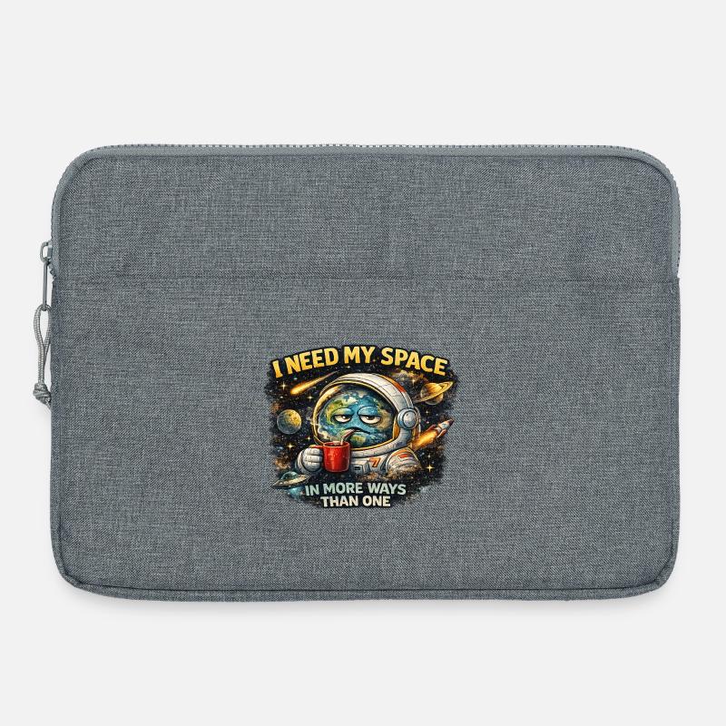 I need my Space in more ways than one - Shirt - Laptoptasche 15" - Grau meliert