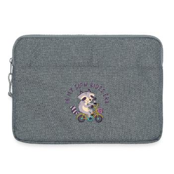In My Slow Rides Era – Cute Bicycle Motif - Laptop bag 15" - heather grey - Front