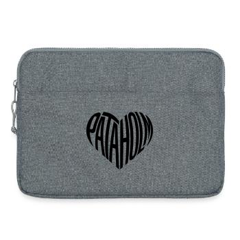 Pataholm Herz Schrift - Laptoptasche 15" - Grau meliert - Vorne