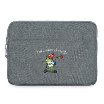 Aventure café Grenouille en tournée - Sacoche pour ordinateur portable 15 pouces - gris chiné - Devant