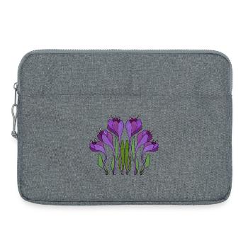 Flowers - Laptop bag 15" - heather grey - Front