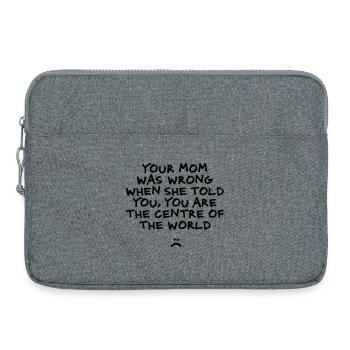 you are not the centre of the world - Laptop bag 15" - heather grey - Front