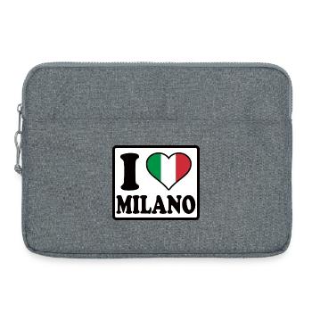 I love Milano, Milan - Laptop bag 15" - heather grey - Front