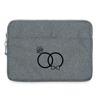 Wedding rings - Laptop bag 15" - heather grey - Front