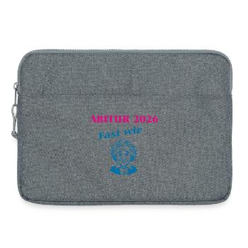 Abitur 2026 - Fast wie Einstein - Laptoptasche 15" - Grau meliert - Vorne