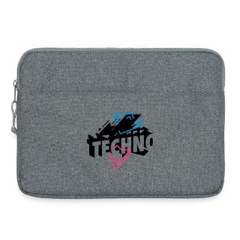 Techno Musik - Laptoptasche 15" - Grau meliert - Vorne