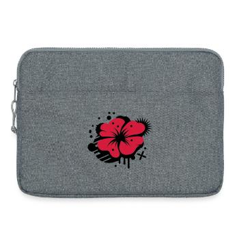 Un coquelicot comme un graffiti - Sacoche pour ordinateur portable 15 pouces - gris chiné - Devant