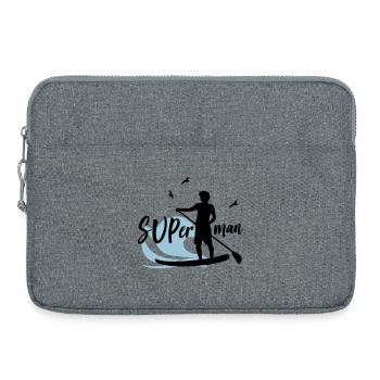 SUP man Super man - Laptop bag 15" - heather grey - Front