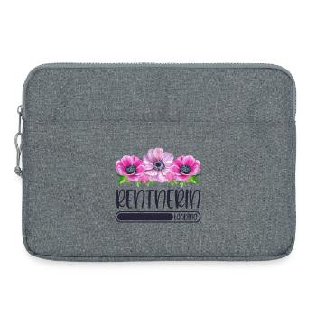 Rentnerin Loading Blumen - Laptoptasche 15" - Grau meliert - Vorne