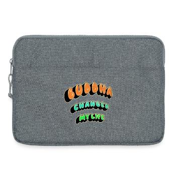 Bouddha a changé ma vie - Sacoche pour ordinateur portable 15 pouces - gris chiné - Devant