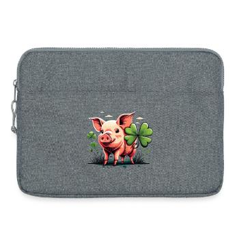 Lucky Pig - Laptop bag 15" - heather grey - Front