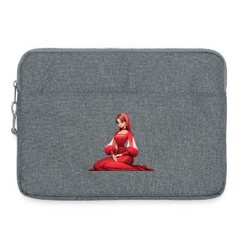 Ded Moroz Snegurotschka russischer Weihnachtsmann - Laptoptasche 15" - Grau meliert - Vorne