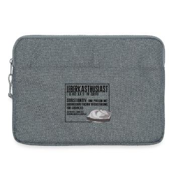 Leberkasthusiast – L’humour de style de vie de Leberka - Sacoche pour ordinateur portable 15 pouces - gris chiné - Devant