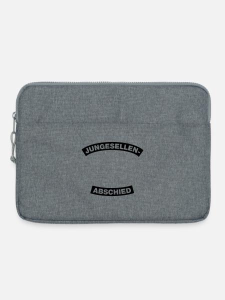 Junggesellenabschied Rahmen Element 1C (MC-Style) - Laptoptasche 15" - Grau meliert