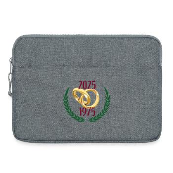 Golden Wedding 2025 Partner Look 50 Years of Marriage - Laptop bag 15" - heather grey - Front