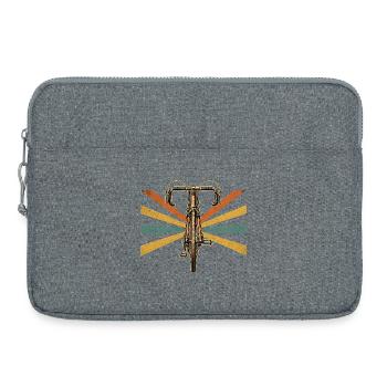 Vélo vintage sur rayons rétro - Sacoche pour ordinateur portable 15 pouces - gris chiné - Devant