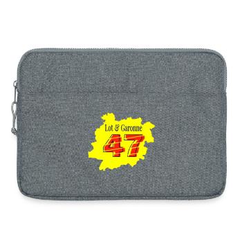 Map Lot et Garonne 47 - Laptop bag 15" - heather grey - Front