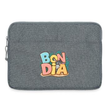 Cadeau Culture Catalane Bon Dia Expression Région - Sacoche pour ordinateur portable 15 pouces - gris chiné - Devant